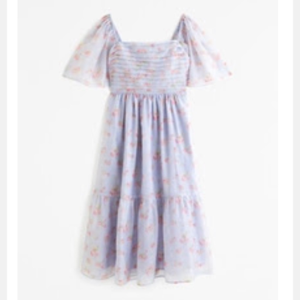 Abercrombie Floral Dress in Blue and Pink